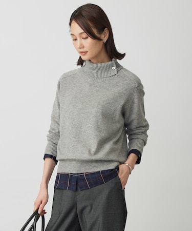 CASHMERE BLEND 襟付き ニット