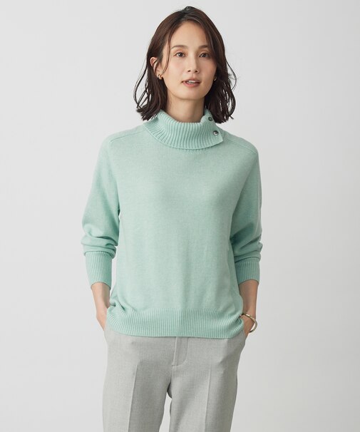 CASHMERE BLEND 襟付き ニット