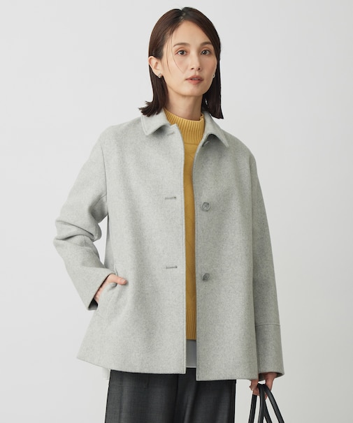 ショートビーバー ショート丈 ステンカラー コート