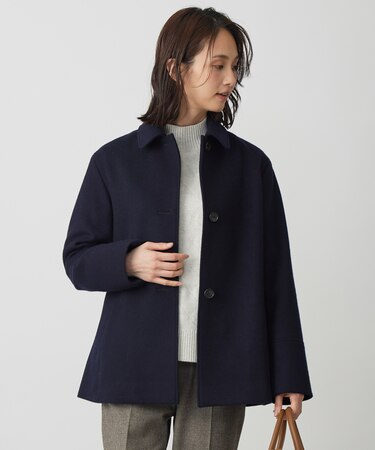 ショートビーバー ショート丈 ステンカラー コート