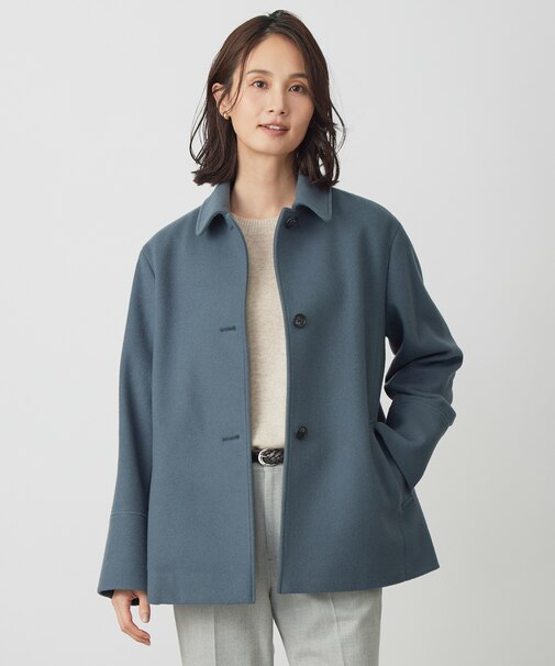 ショートビーバー ショート丈 ステンカラー コート