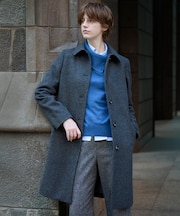 ショートビーバー ロング丈 ステンカラー コート