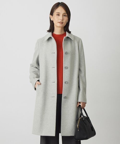 ショートビーバー ロング丈 ステンカラー コート｜ジェイ
