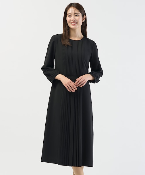 ノルディス2wayジョーゼット フロントプリーツ ワンピース