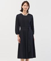 ノルディス2wayジョーゼット フロントプリーツ ワンピース