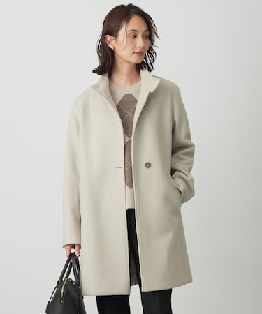 ショートビーバー スタンドカラー コート