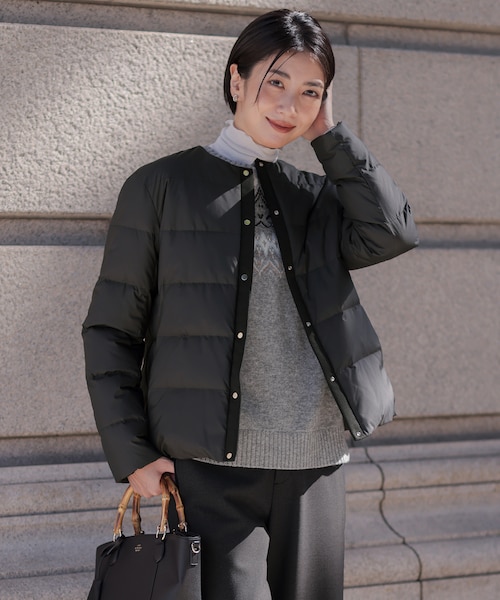 WEB限定 Wardrobe DAILY MINIMAL】テーラード ナイロンパッファー
