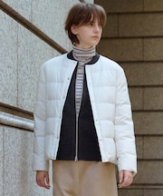 【洗える】ライトダウン ノーカラー ジャケット