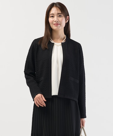 ジャガード ニット ジャケット