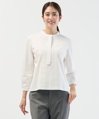 レースコンビ ボウタイ カットソー