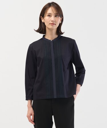 レースコンビ ボウタイ カットソー