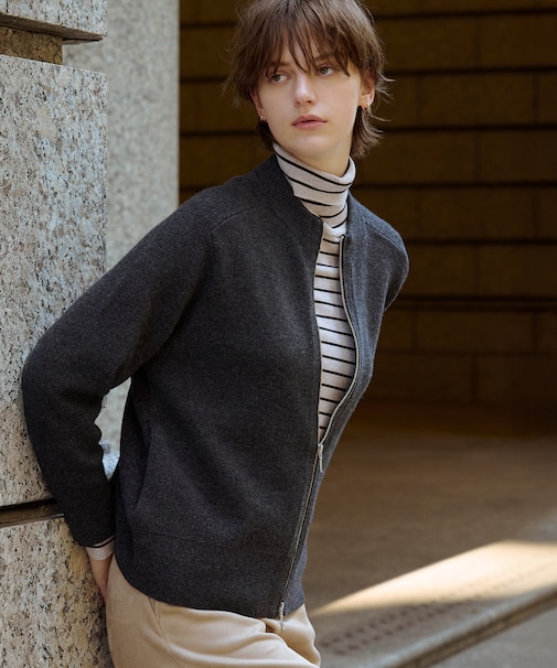 CAT ジップアップ ブルゾン ニット