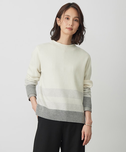 【洗える】CAT ブロッキング ニット