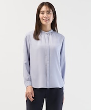 【洗える】ヌーディスバックサテン ブラウス