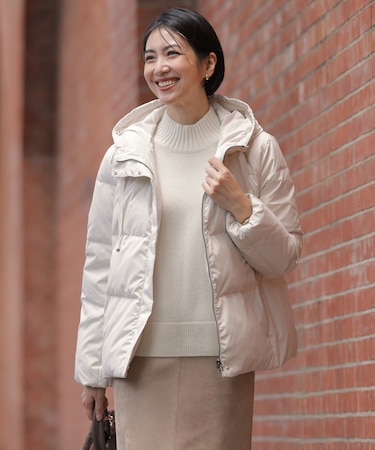 【洗える】タフタダウン ショート丈 コート