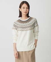FAIR ISLE ラウンドネック ニット