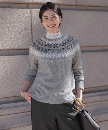 FAIR ISLE ラウンドネック ニット