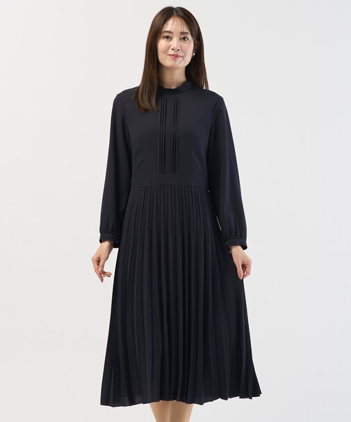 ノルディス2wayジョーゼット プリーツ ワンピース