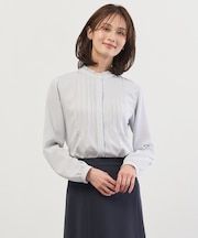 ソフトジョーゼット ストライプ プリント ブラウス