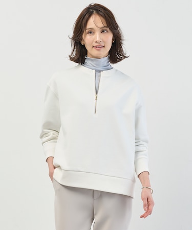 裏毛 ハーフジップ プルオーバー