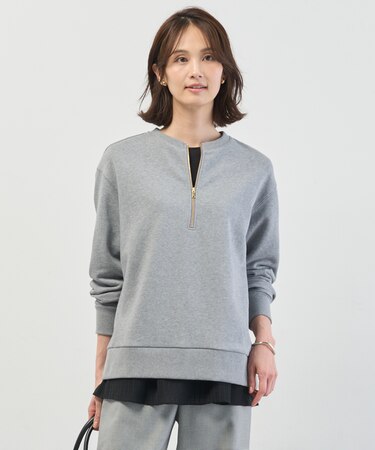 裏毛 ハーフジップ プルオーバー