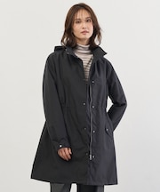 【2way】スパンライクナイロンタッサー フーデッド コート