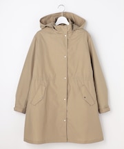 【2way】スパンライクナイロンタッサー フーデッド コート