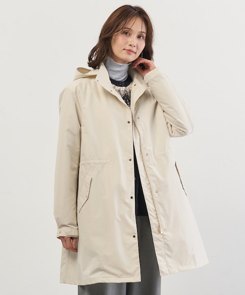 2way】スパンライクナイロンタッサー フーデッド コート｜ジェイ