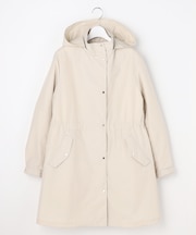 【2way】スパンライクナイロンタッサー フーデッド コート