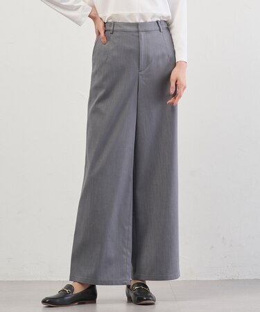 セルロースシャンブレー セミワイド パンツ