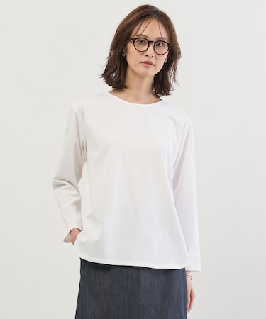 ベーシックジャージー シャツテール カットソー