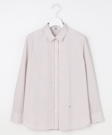 BEZコットンナイロン ストライプ シャツ ブラウス