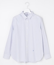 BEZコットンナイロン ストライプ シャツ ブラウス