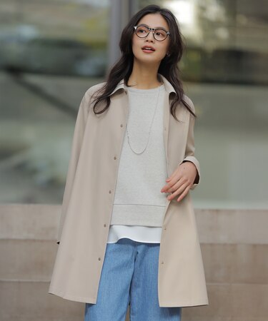 ドライツイルストレッチ ステンカラー コート