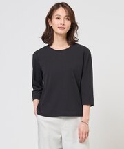 針抜きフライス クルーネック カットソー