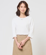 針抜きフライス クルーネック カットソー