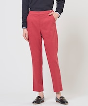 【WEB限定カラーあり】セルロースリネンストレッチ テーパード パンツ