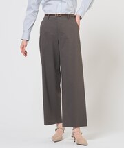 セルロースリネンストレッチ セミワイド パンツ