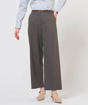 セルロースリネンストレッチ セミワイド パンツ