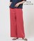 【WEB限定】セルロースリネンストレッチ ワイドストレート パンツ