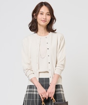 BASIC HT COTTON クルーネック カーディガン