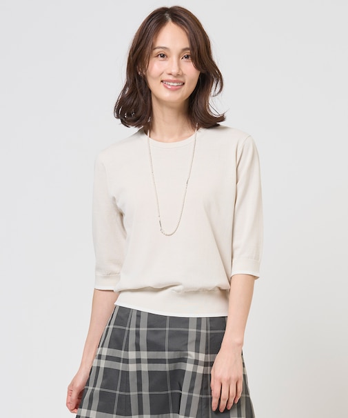 BASIC HT COTTON クルーネック ニット