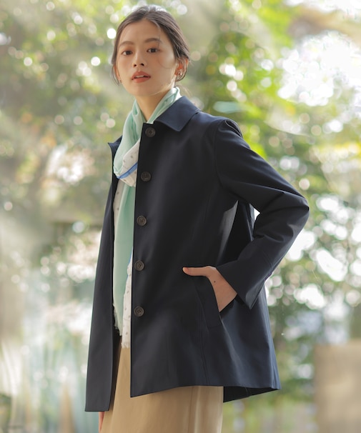 ドライストレッチ ショート ステンカラー コート