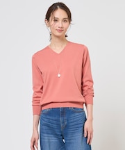 HIGH GAUGE BASIC Vネック ニット