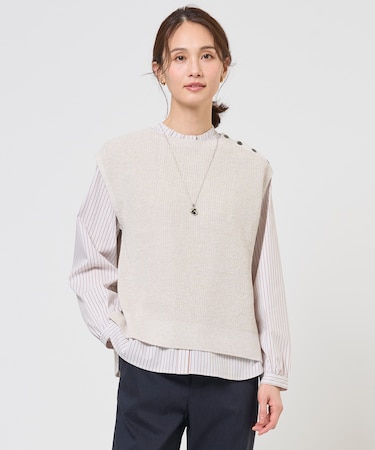 【WEB限定カラーあり】LINEN COTTON ニット ベスト