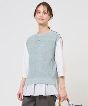 【WEB限定カラーあり】LINEN COTTON ニット ベスト