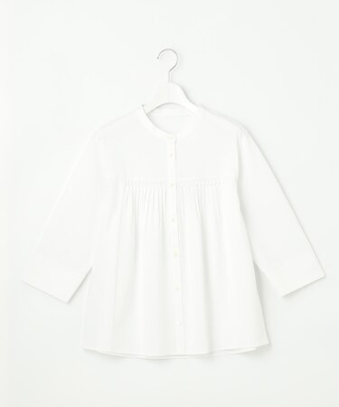 キャタピラシャツジャージー バンドカラー カットソー