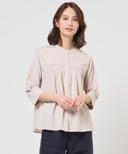 キャタピラシャツジャージー バンドカラー カットソー