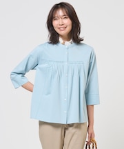 キャタピラシャツジャージー バンドカラー カットソー