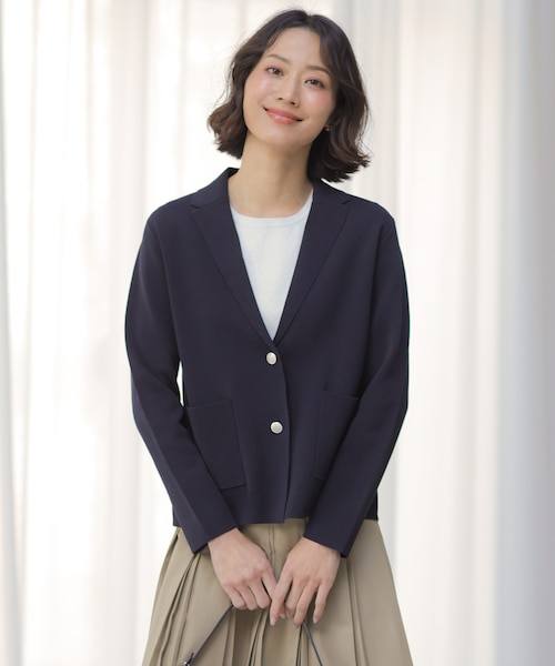Cotton Acetate ニット ジャケット｜ジェイ・プレスの通販｜&mall